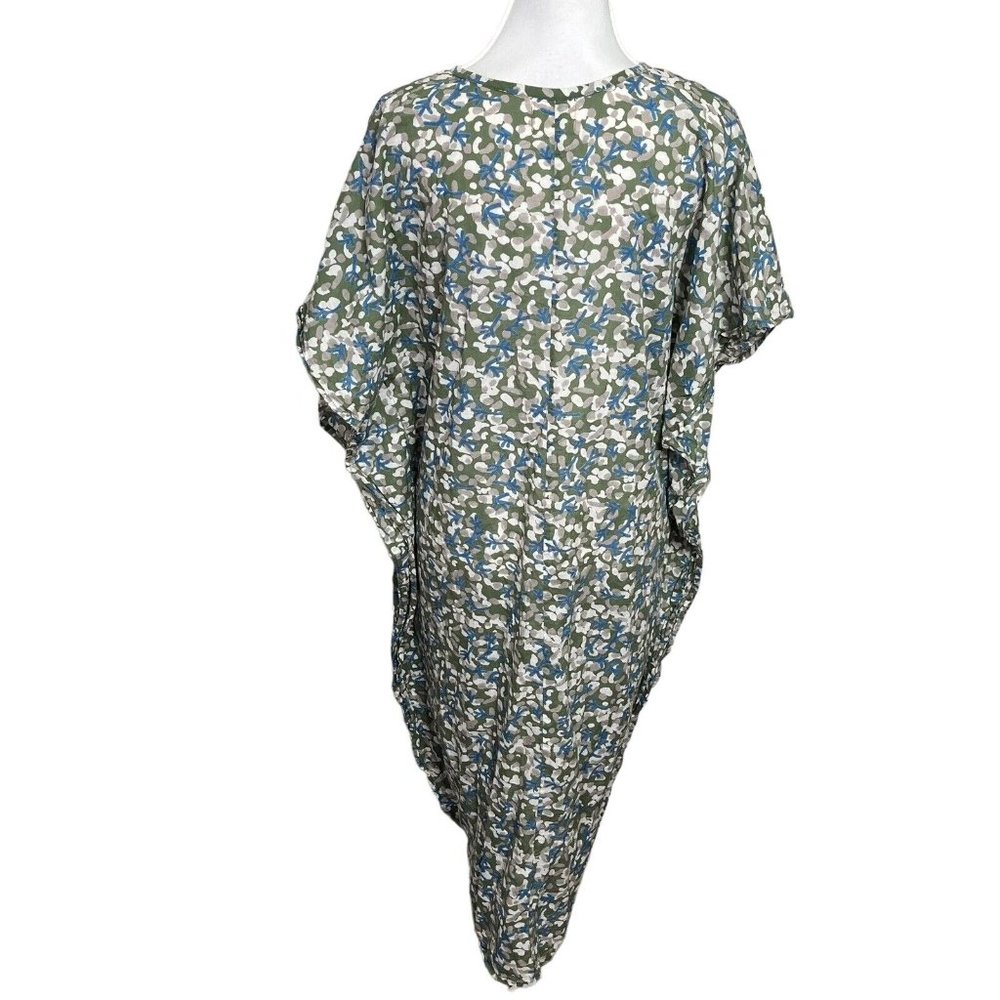 Mirth Bali Midi Dress Cotton Lagenlook Printed Women’s Size Large Missing Belt - Picture 9 of 14